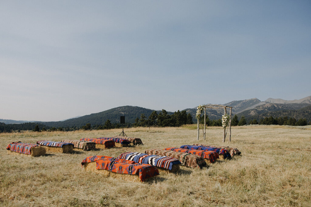 mountaintop ceremony at montana intimate wedding