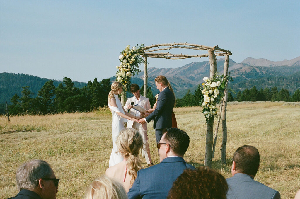 35mm film at montana intimate wedding