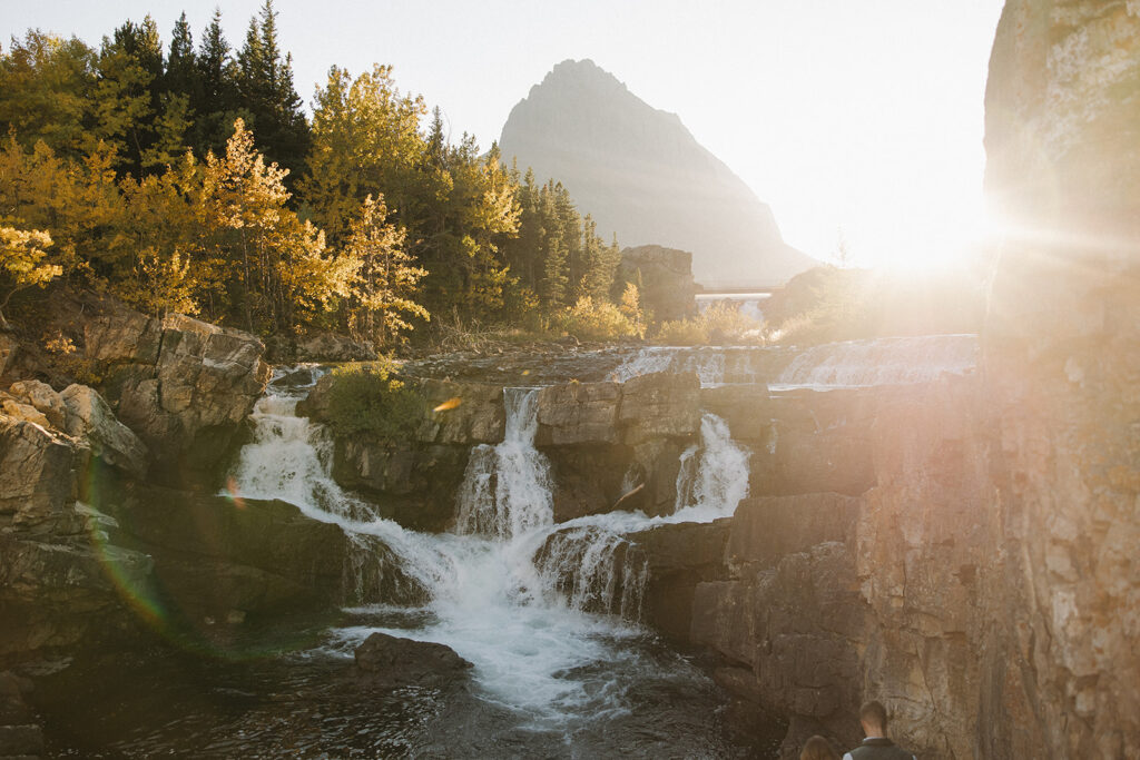 Waterfall in Glacier National Park