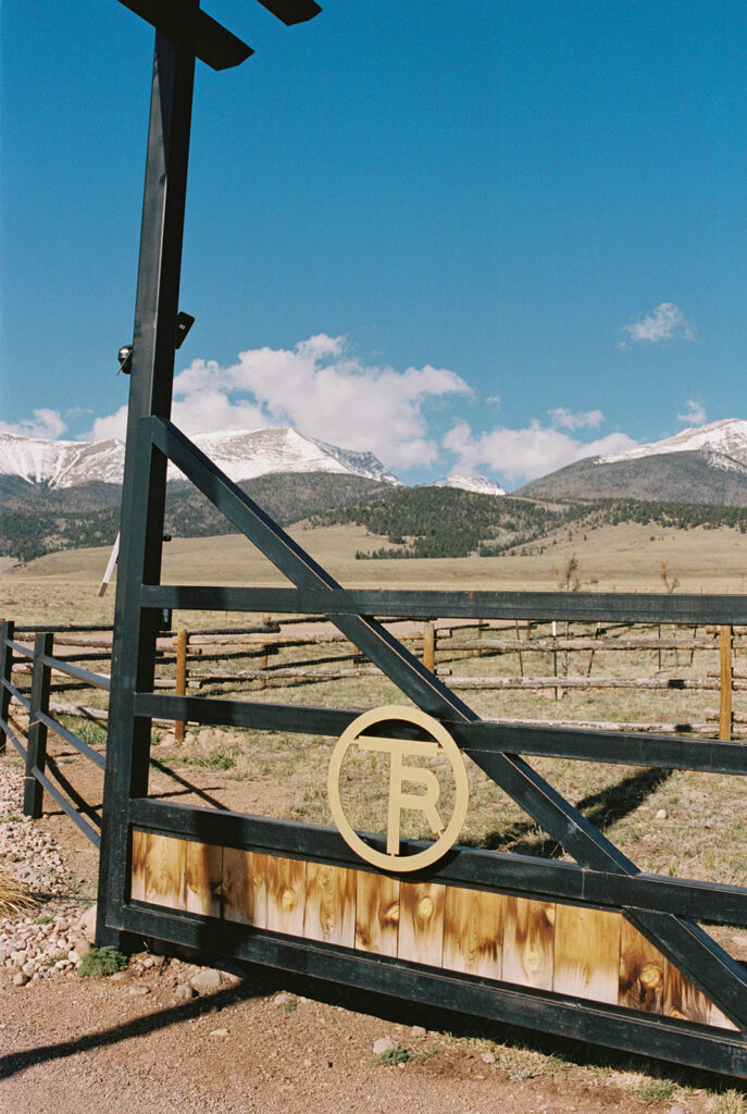 Entrance Gate to Three Peaks Ranch Westcliffe Colorado